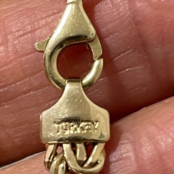 14K Yellow Gold and Diamonds AK Atasay Kuyumculuk 8" Byzantine Bracelet 7.58 gms - Picture 9 of 12